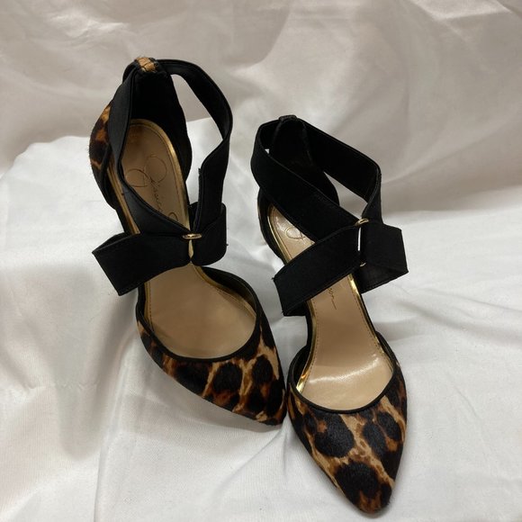 Jessica Simpson Pointed Toe High Heel Animal Print Shoes Size 6 Tri Colored - Picture 5 of 8